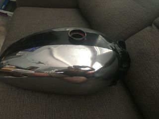 Vintage Royal Enfield Motorcycle Chrome Bullet Gas Tank