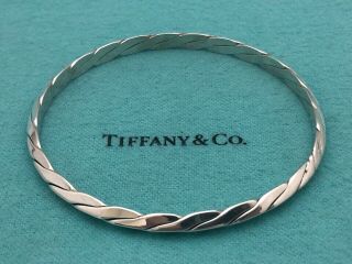 Bid Away Authentic Estate Tiffany & Co Sterling Silver Knife Edge Twist Bangle