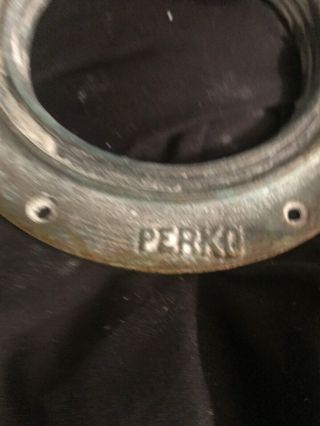 Small Round Vintage Bronze Perko Port Hole 8 1/2 Inches 5