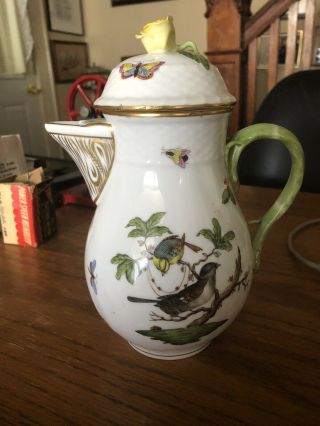 Vintage Rothschild Birds Coffee Pot Hungary,  Cocoa Tea 1622,  Ro 51 - R