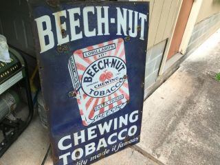 Rare Large Vintage 1930 ' s Beech - Nut Chewing Tobacco 46 