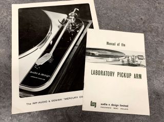 Vintage RARE Turntable Tonearm LABORATORY PICKUP ARM Audio & Design IMF MERCURY 2