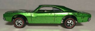 Green Custom Dodge Charger Redline 1969 Vintage Hot Wheels 6268 2