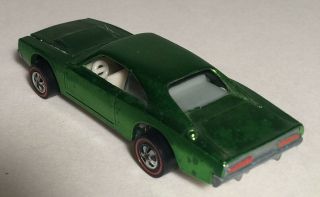 Green Custom Dodge Charger Redline 1969 Vintage Hot Wheels 6268 7