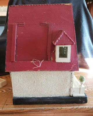 Antique Gottschalk Red Roof Wooden Doll Dollhouse 2