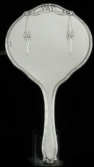 Art Nouveau Silver Hand Mirror,  S Blanckensee & Son Ltd,  Birmingham 1920