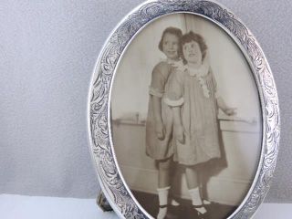 ANTIQUE WILLIAM KERR STERLING SILVER PHOTO PICTURE FRAME FORGET ME NOT FLOWERS 2