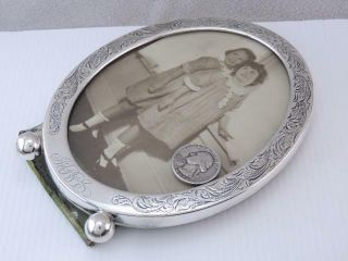 ANTIQUE WILLIAM KERR STERLING SILVER PHOTO PICTURE FRAME FORGET ME NOT FLOWERS 8