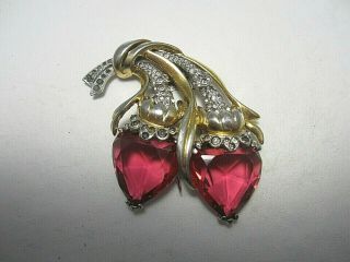 Vintage Heart Shaped De Rosa Fur Clip Very Interesting Piece