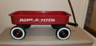 Vintage Red Radio Flyer Coaster Wagon 7 Childs Toy Steel Rare 21 " Vgc