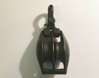 Antique Wilcox & Crittenden Sailboat Bronze Double Pulley All,  Beauty 4