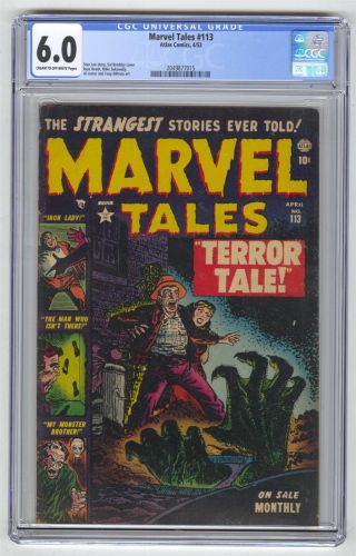 Marvel Tales 113 Cgc 6.  0 Vintage Atlas Comic Pre - Hero Horror Stan Lee Gold 10c
