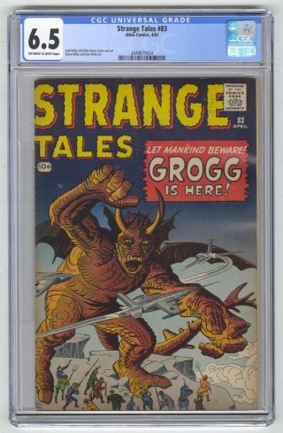Strange Tales 83 Cgc 6.  5 Vintage Marvel Atlas Comic Jack Kirby Steve Ditko 10c