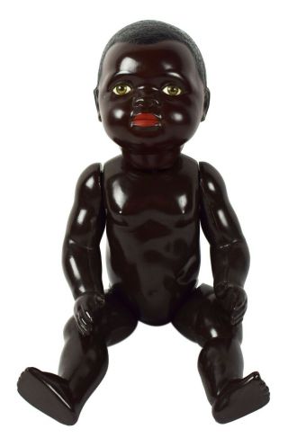 Vintage French Snf Societe Nobel Francaise Celluloid Black Toddler Doll