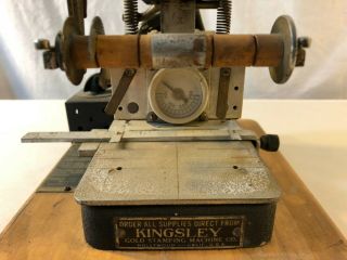 Vintage Kingsley Gold Stamping Machine Co.  Hot Foil Stamping No.  5302 6