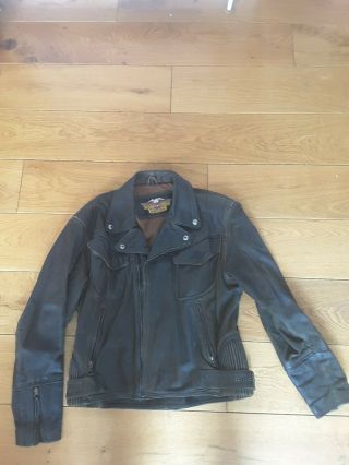 Vintage Mens Harley Davidson Leather Jacket Size Large