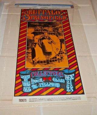 1967 Cgc 10.  0 Gem - Fillmore - Buffalo Springfield Concert Poster - Bg - 98 - Op - 1 Rare