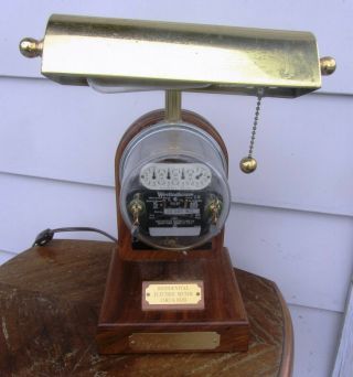 Operating Electric Watt Hour Meter Lamp Antique Vintage 1920s Deluxe Model
