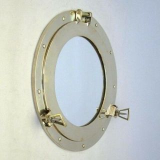 15 " Nautical Brass Round Porthole With Mirror