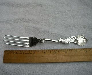 Scarce George Shiebler Sterling Rococo (1888) Dinner Fork - 8 3/8 Inch - Mono Wcs