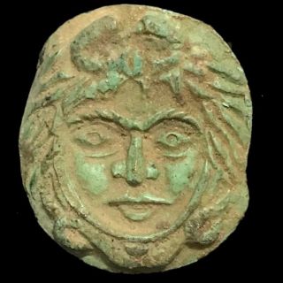 Large Roman Ancient Bronze Bust Applique - 200 - 400 Ad (10)