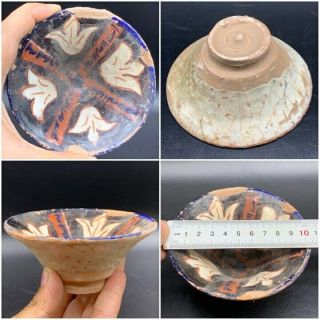 Antique Persian Khorasan Rare Small Pottery Bowl Sr004