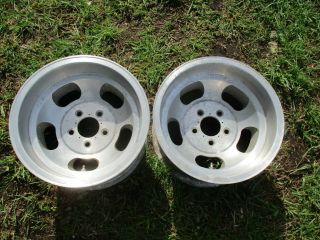15 X 8.  5 Us Indy Slotted Mag Wheels Old School 5x4.  75 Slot Vintage Chevy 5 Lug