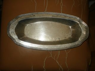 Vintage Sterling Silver Oval Serving Platter Tray 309 Grams Cond