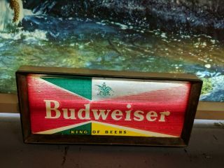 Rare Vintage Budweiser Beer Lighted Beer Bar Sign 4