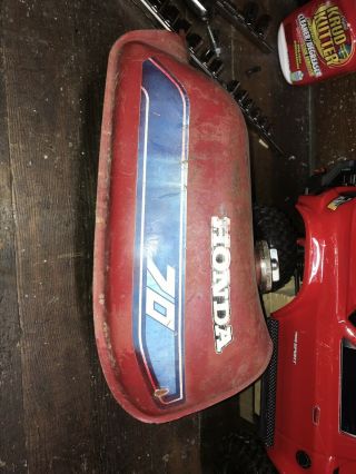 Vintage Honda Atc70 Atc 70 Oem Steel Fuel Gas Tank With Cap Unrestored