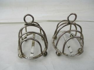 Vintage J.  Sherwood & Sons Silver Hallmarked Toast Racks X 2