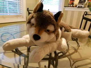 Rare Wolf Husky Dog Plush 28 "