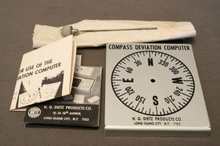 Rare Vintage 1960 ' s H.  G.  Dietz Compass Deviation Computer Marine Navigation Tool 5