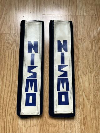 Nismo Old Logo Seat Belt Pads Harness Rare Vintage R32 Skyline R33 S13 Gtr S14