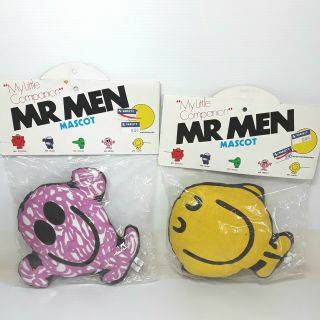 Mr Men Plush Soft Toy Doll Happy Messy Mascot Small Vintage