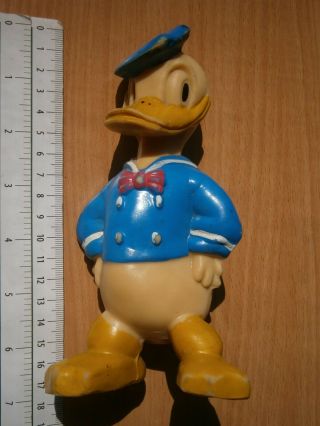 1964 Donald Duck Walt Disney Rubber Toy Doll Puppet Biserka Art 66 Yugoslavia