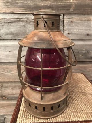 Vintage Perko Marine Ship Lantern Brass Nautical Lamp 4