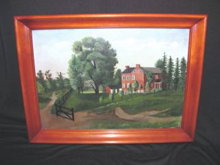Antique American Oil On Canvas Painting Circa 1870