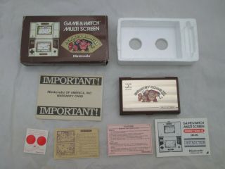 Rare Nintendo Donkey Kong Ii 2 Game & Watch - Complete And Boxed