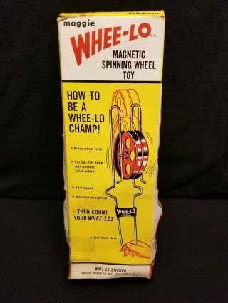 Vintage 1960s Maggie WHEE - LO Magnetic Spinning Wheel w Speed Control & Whee - Lets 3
