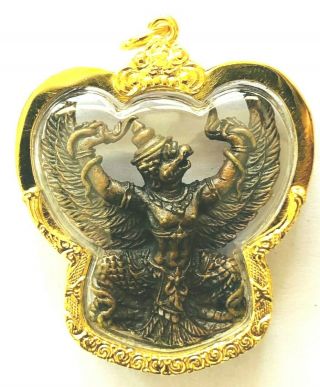 Phaya Krut Naga Garuda Powerful Amulet Pendant Wealth Talisman Lucky Fetish Gift