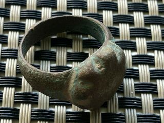 Ancient Roman Bronze Massive Ring Circa 200 - 500 Ad Very Rare