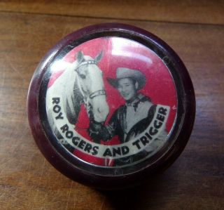 Vintage Roy Rogers And Trigger Roundup King Yo - Yo Western Plastics 1950s
