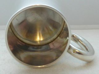Birmingham 1926 Hallmarked Solid Silver Christening Mug Tankard 5