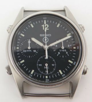 Vintage Seiko First Gen 7a28 - 7120 Raf/rn Military Issued Chronograph Watch N/r