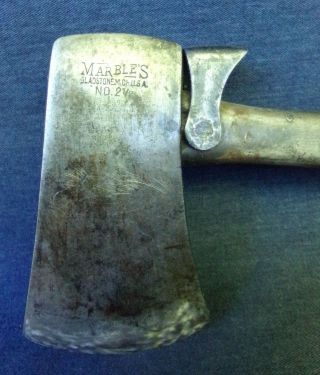Vintage Marble ' s Gladstone,  Mich.  No.  2 - 1/2 Safety Axe / Pocket Hatchet 4