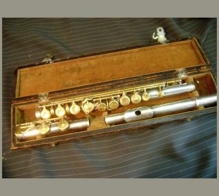 Vintage Conn Gold Plated Silver Flute = Ultra Low Serial 28 = Needs Minor Tlc