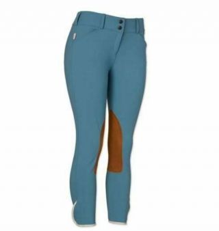The Tailored Sportsman Ladies Vintage Contrast Patch Front Zip Mid Rise Breech