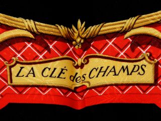 Rare Vintage Hermes “La Cle des Champs” 100 Silk Scarf 6