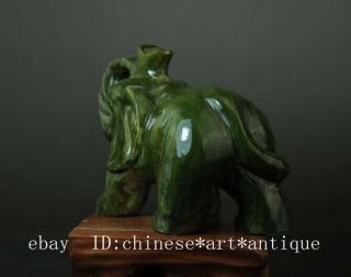 china old hand - made south natural jade water absorption elephant statue 01 b02 3